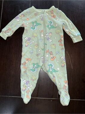 Disney Light Green Toy Story Print Footed One-Piece